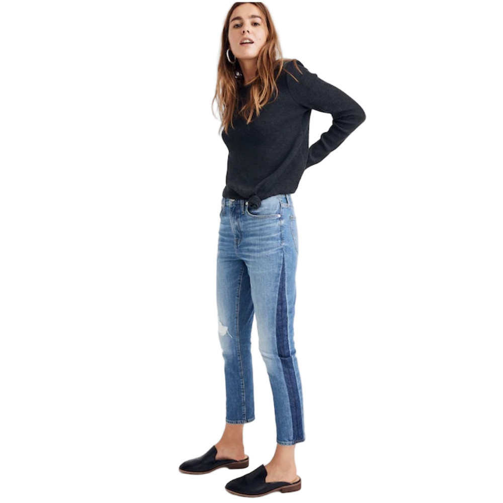 Madewell High-Rise Cropped Slim Boyjean size 25 Raebrook Wash Eco Edition
